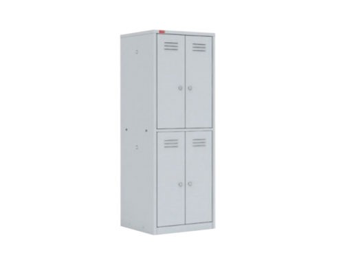 Двухсекционный металлический шкаф для одежды ШРМ-24